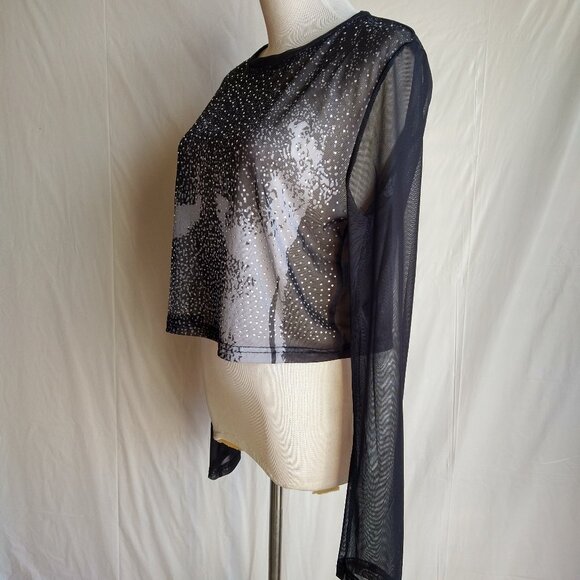 🥰❤️NEW LISTING ❤️🥰 Generation K Sheer Black Crop Top - Picture 4 of 13